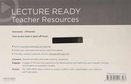 Lecture Ready Second Edition Teacher Access Card Pack (all levels)