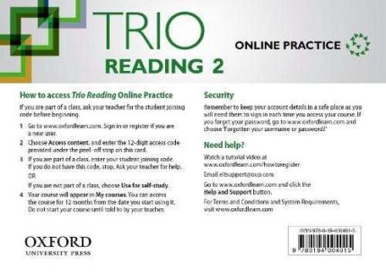 Trio Reading Level 2 Online Practice Student Access Card